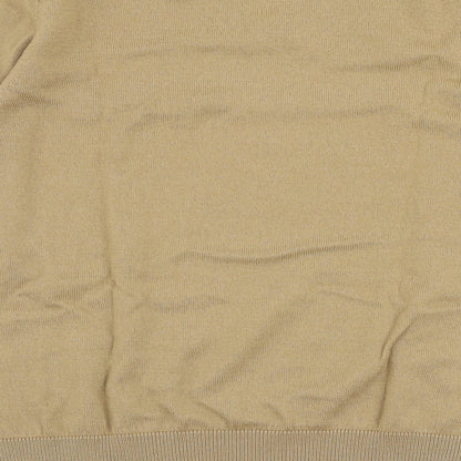 Preloved Gap Mens Beige V-Neck  Wool Pullover Jumper Size M - Label