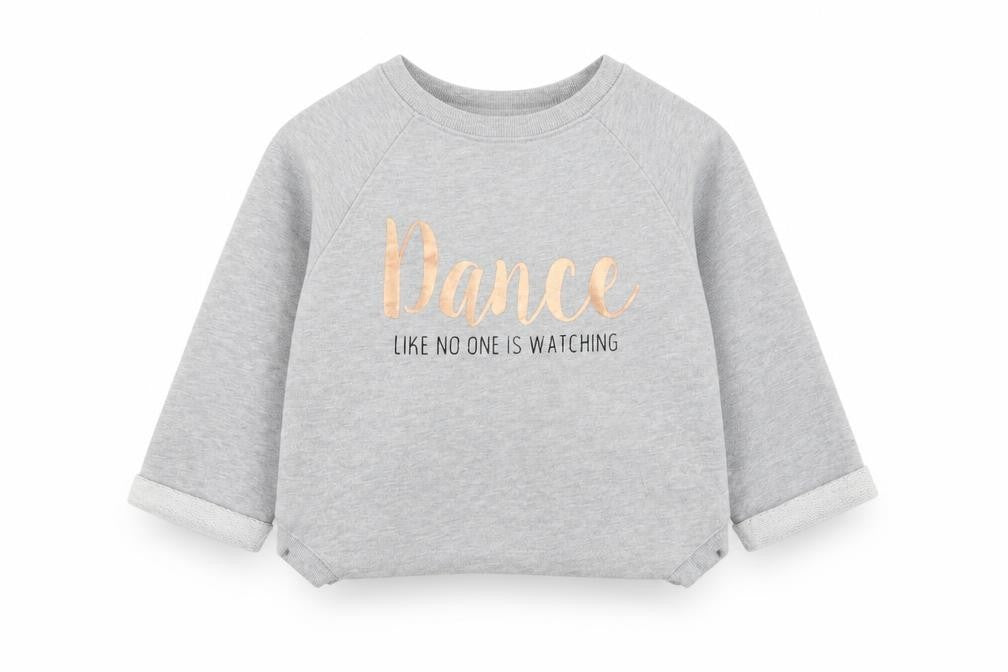 Dunnes Stores Girls Grey  Cotton Pullover Sweatshirt Size 9-10 Years  Pullover - Dance