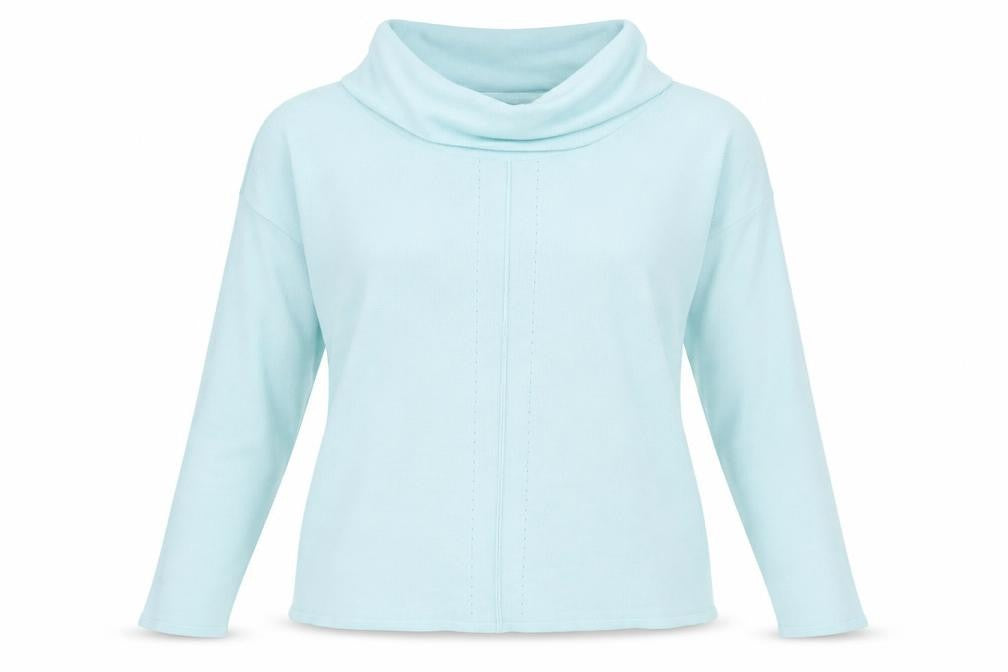 Bonmarche Womens Blue Roll Neck  Nylon Pullover Jumper Size S
