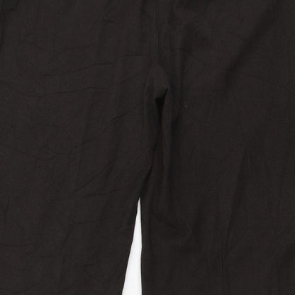 Per Una Womens Brown  Polyester Trousers  Size 14 L26 in Regular Zip