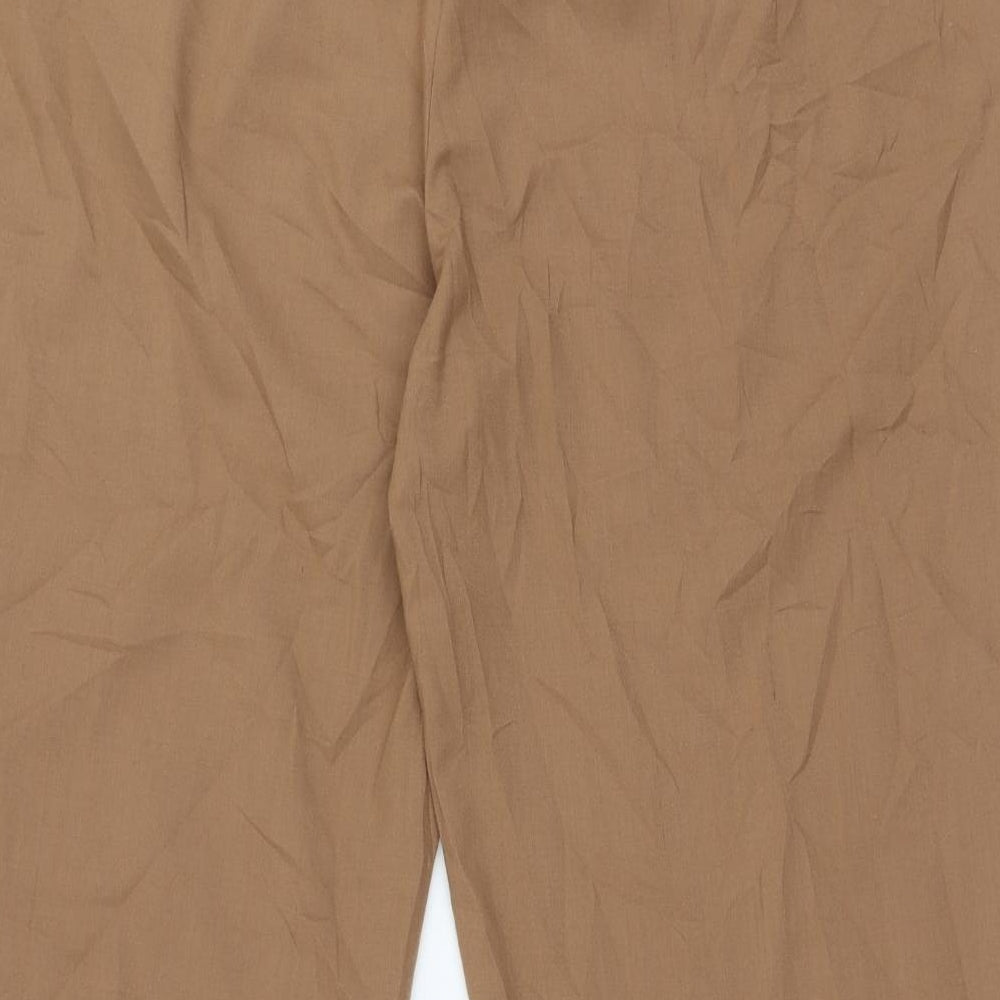 Zanzea Womens Brown  Polyester Trousers  Size 3XL L30 in Regular