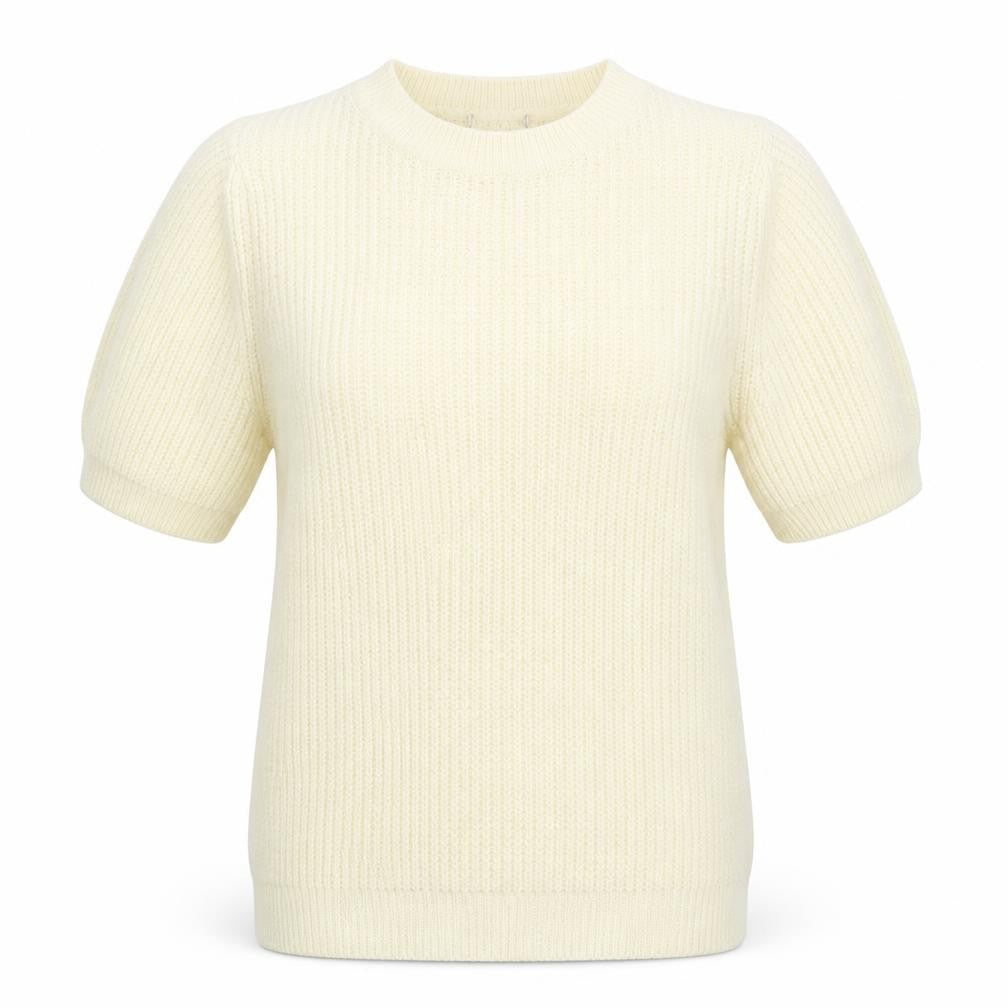 TU Womens Beige Round Neck  Cotton Pullover Jumper Size 14