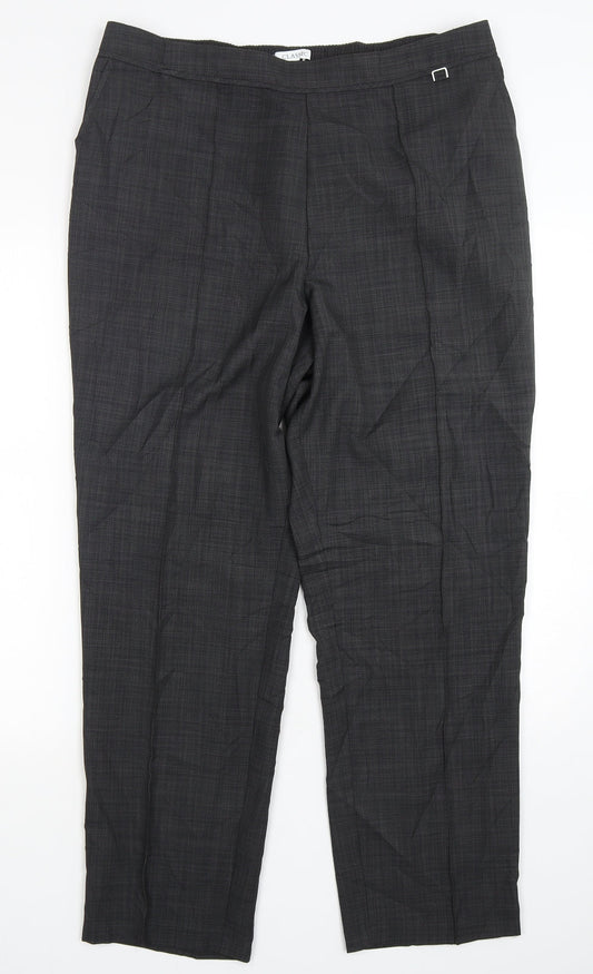 Marks and Spencer Womens Grey  Polyester Trousers  Size 16 L29 in Regular