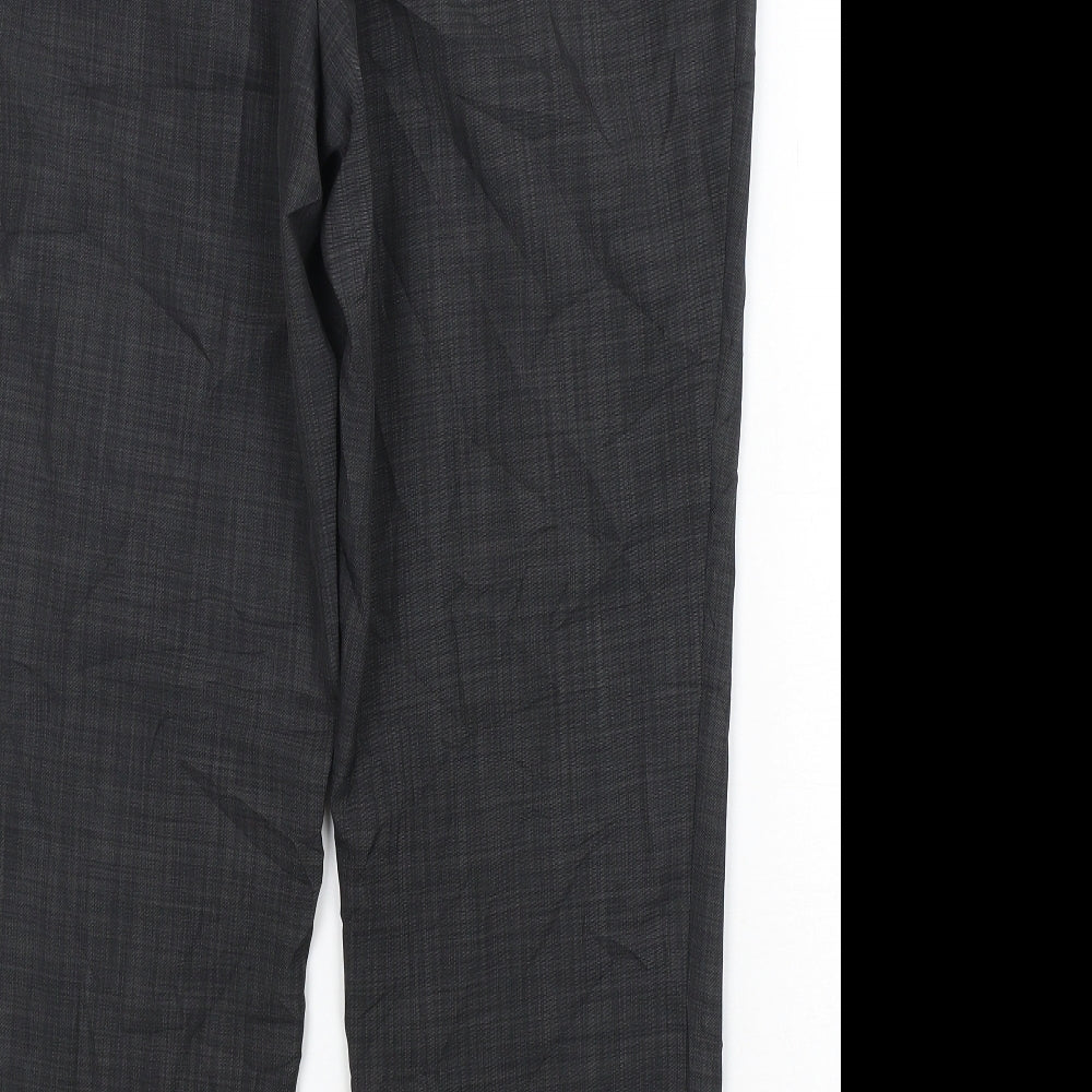 Marks and Spencer Womens Grey  Polyester Trousers  Size 16 L29 in Regular