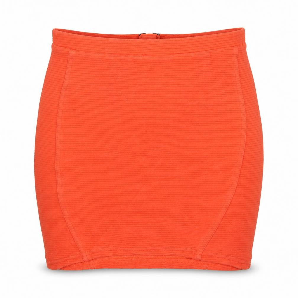 Topshop Womens Orange  Cotton Mini Skirt Size 8