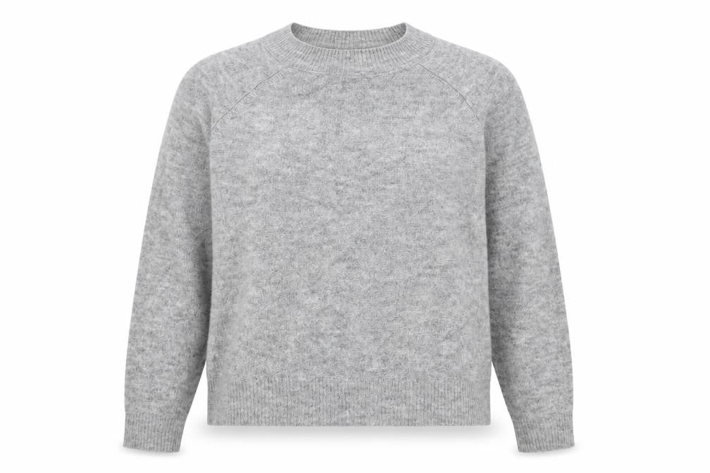 ASOS Womens Grey Mock Neck  Acrylic Pullover Jumper Size 10
