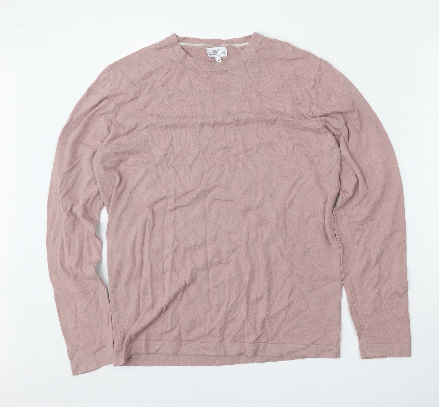 NEXT Womens Pink Round Neck  Cotton Pullover Jumper Size M