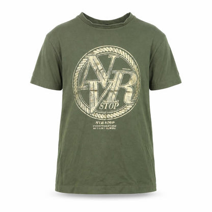 George Girls Green  Cotton Pullover T-Shirt Size 7-8 Years Crew Neck Pullover - Never Stop