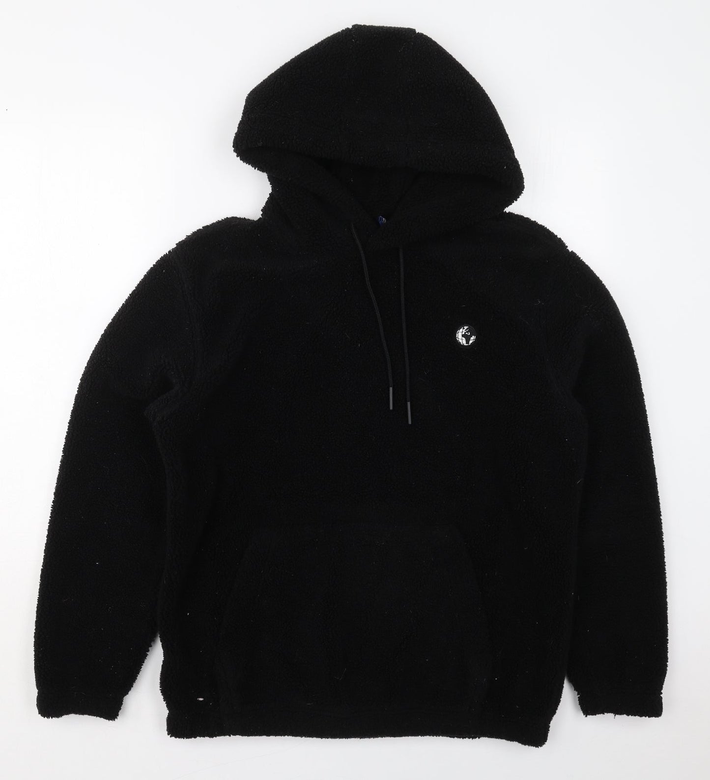 H&M Mens Black  Polyester Pullover Hoodie Size S   - Planet