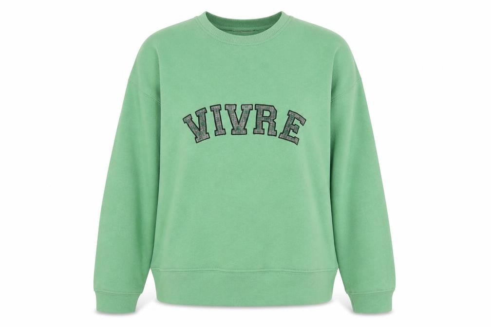 Gallery Womens Green  Polyester Pullover Sweatshirt Size S  Pullover