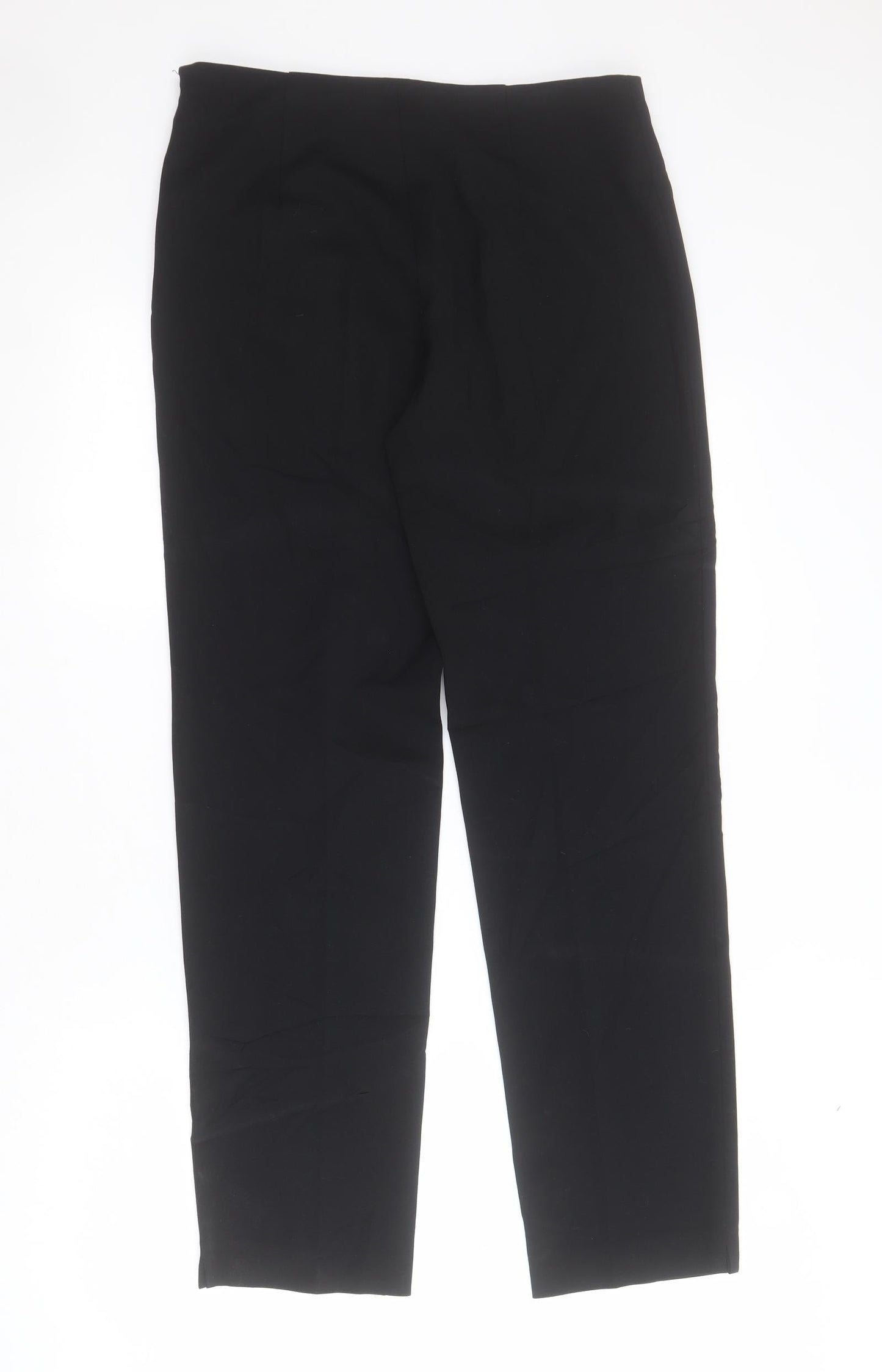 Artigiano Womens Black  Polyester Carrot Trousers Size 10 L30 in Regular Zip