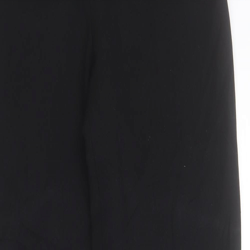 Artigiano Womens Black  Polyester Carrot Trousers Size 10 L30 in Regular Zip