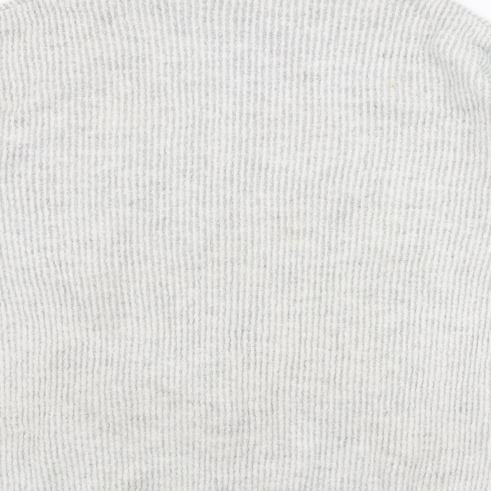 Primark Womens Grey Roll Neck  Acrylic Pullover Jumper Size S