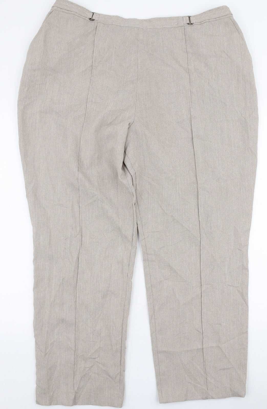 Marks and Spencer Womens Beige  Polyester Trousers  Size 20 L27 in Regular
