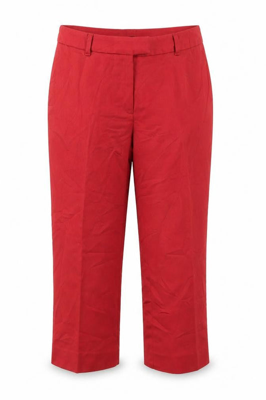 Sisley Womens Red  Polyester Capri Trousers Size M L21 in Regular Zip
