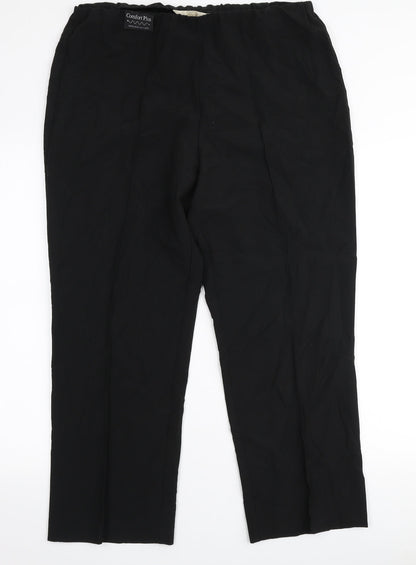 Vida Vi Womens Black  Polyester Trousers  Size 16 L27 in Regular
