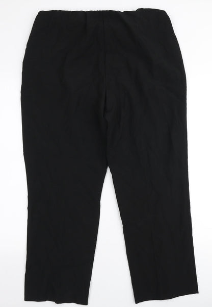 Vida Vi Womens Black  Polyester Trousers  Size 16 L27 in Regular