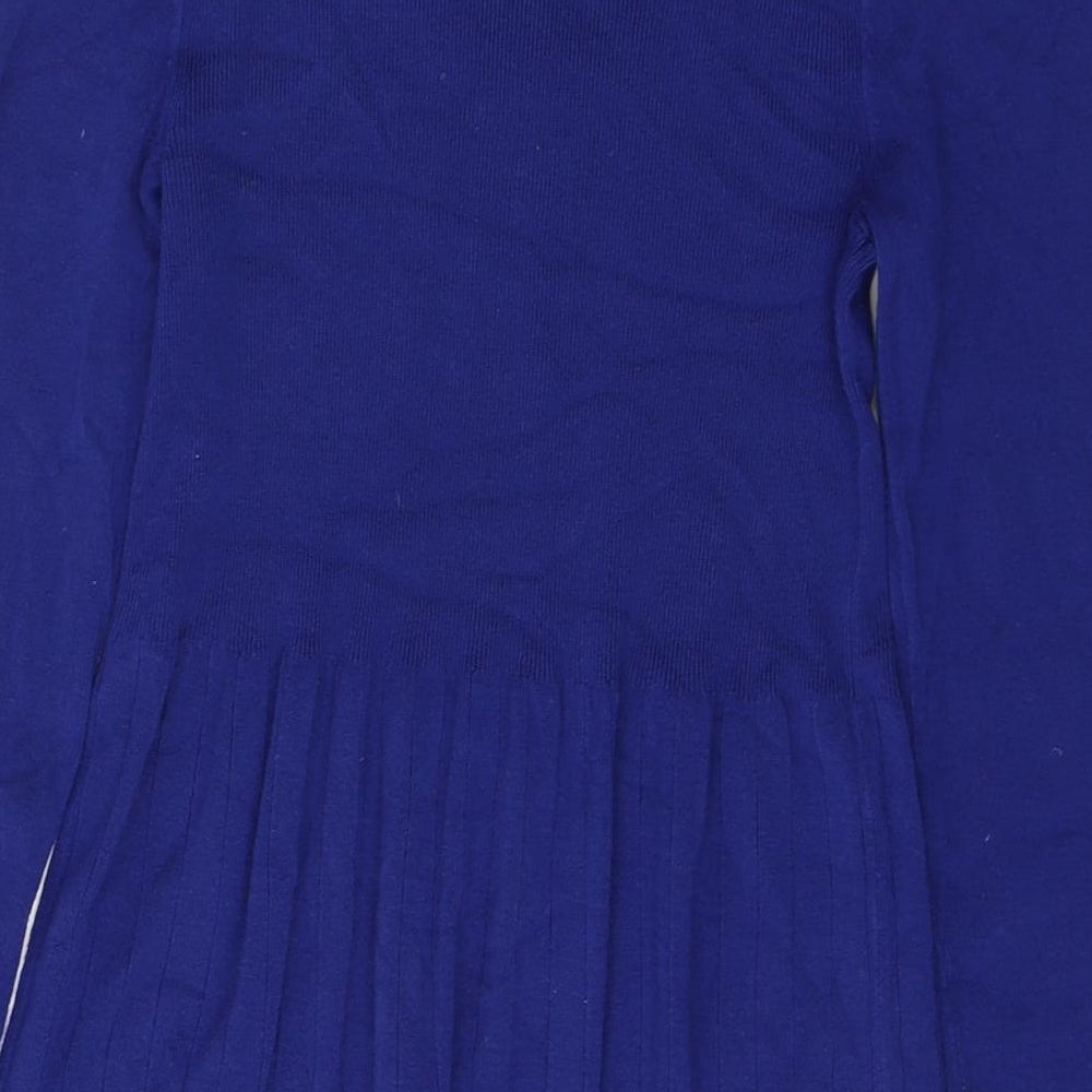 TU Womens Blue  Viscose Fit & Flare  Size 14  Round Neck Pullover