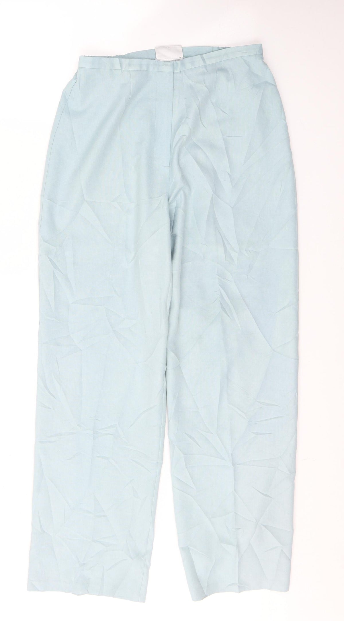 Plus Collection Womens Blue  Polyester Trousers  Size 12 L29 in Regular Buckle