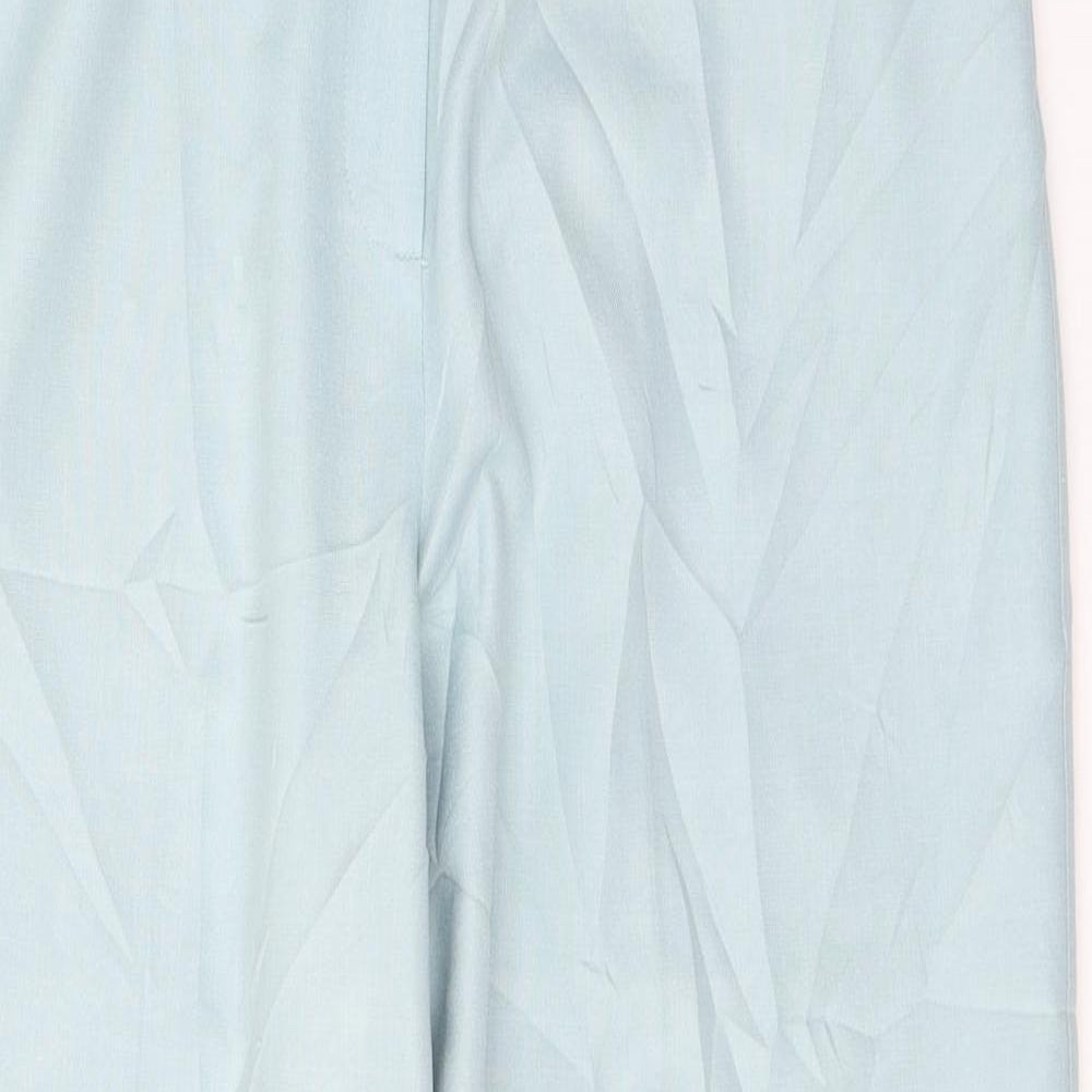 Plus Collection Womens Blue  Polyester Trousers  Size 12 L29 in Regular Buckle