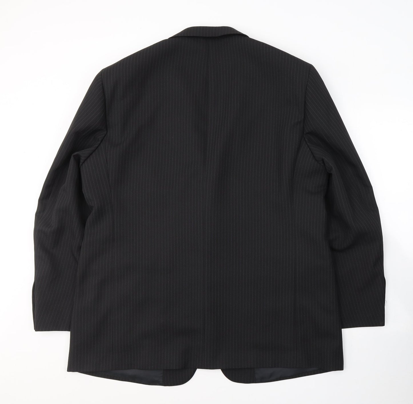 Taylor & Wright Mens Black Striped Polyester Jacket Suit Jacket Size XL