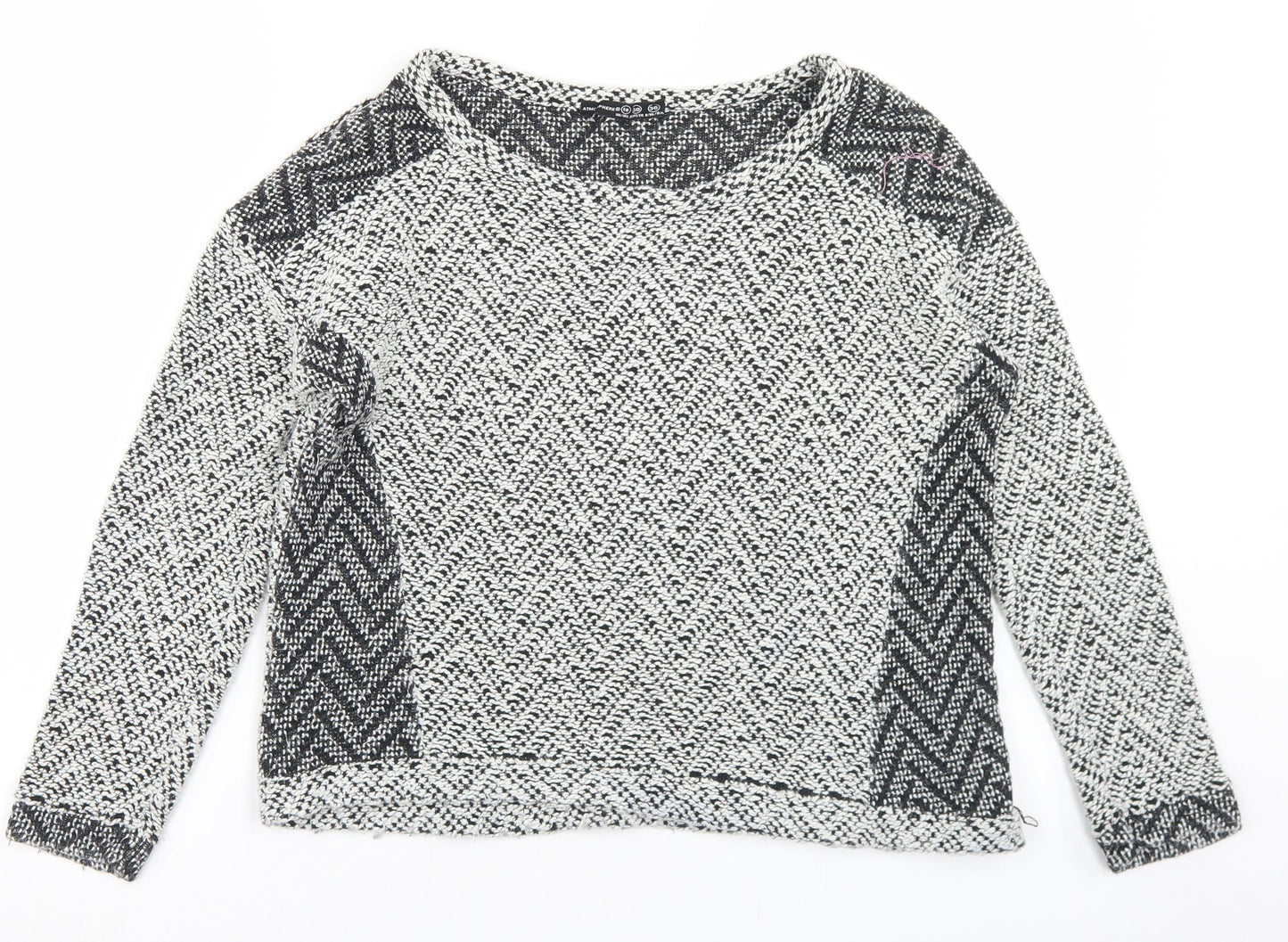 Atmosphere Womens Grey  Cotton Basic T-Shirt Size 10 Round Neck