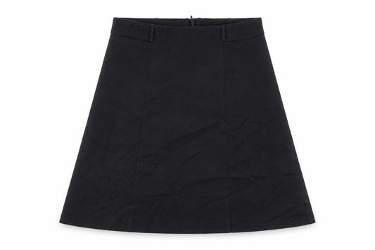 Zero Womens Black  Polyester Flare Skirt Size 30 in   Zip