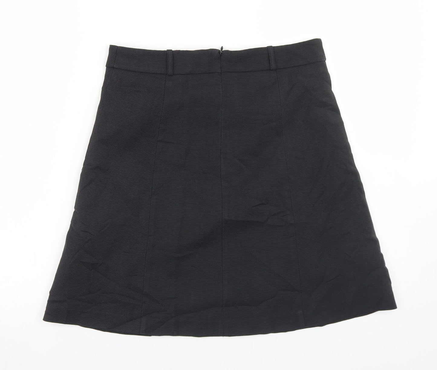 Zero Womens Black  Polyester Flare Skirt Size 30 in   Zip