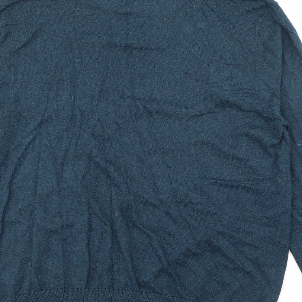 Burton Mens Blue Roll Neck  Polyester Pullover Jumper Size XL