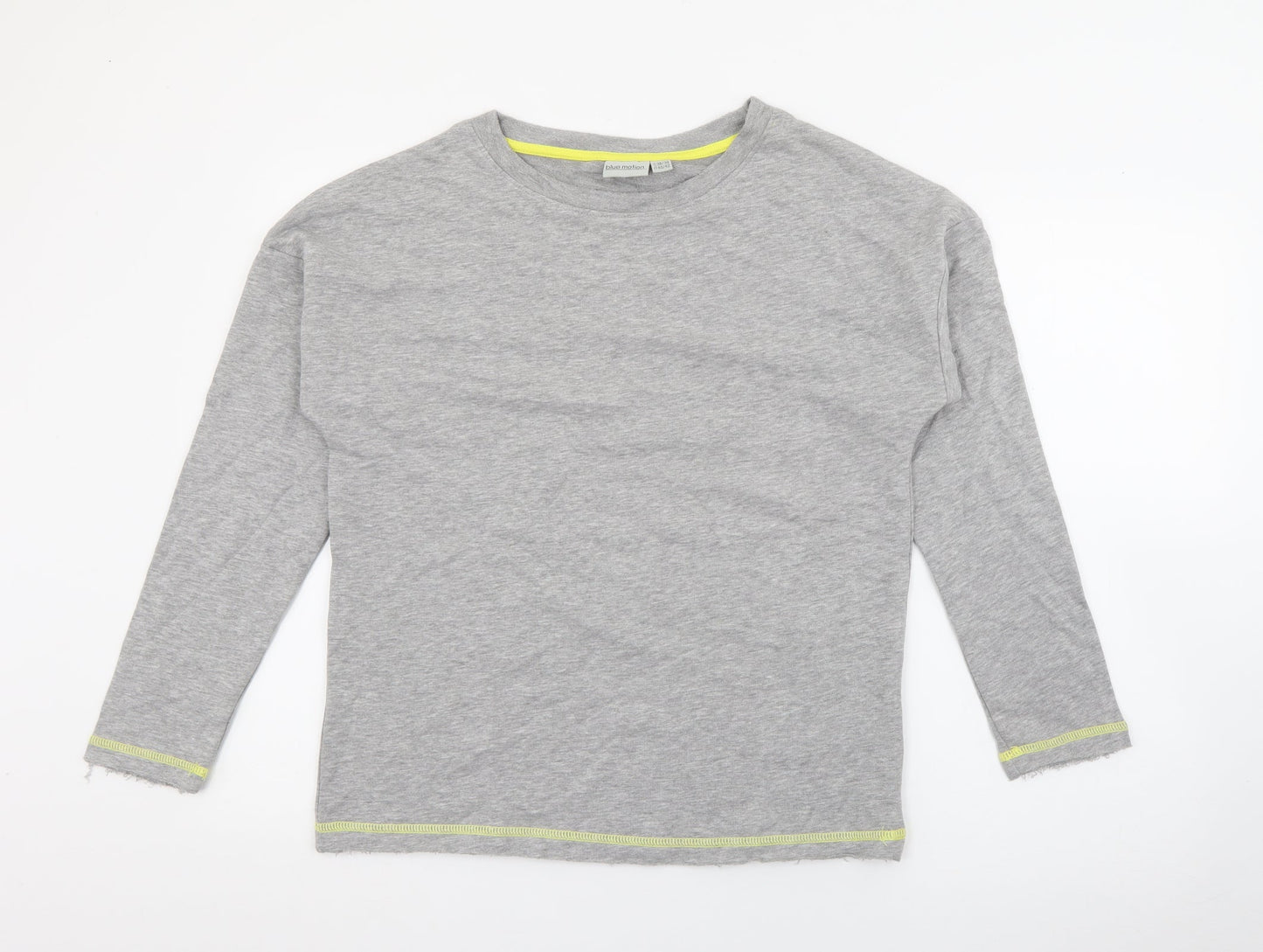 Blue Motion Womens Grey Crew Neck  Cotton Pullover Jumper Size 8