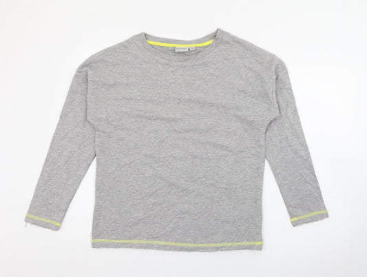Blue Motion Womens Grey Crew Neck  Cotton Pullover Jumper Size 8