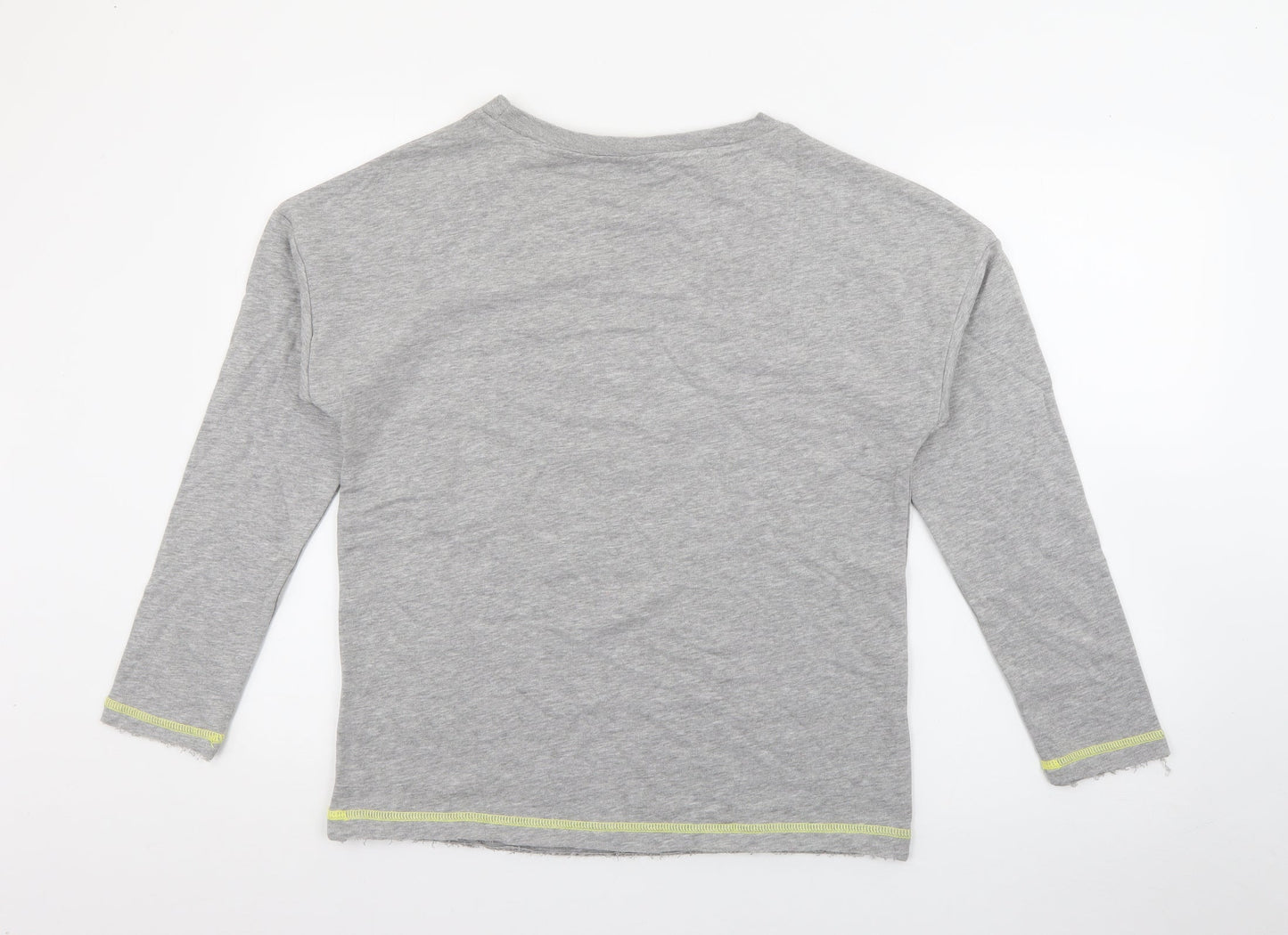 Blue Motion Womens Grey Crew Neck  Cotton Pullover Jumper Size 8
