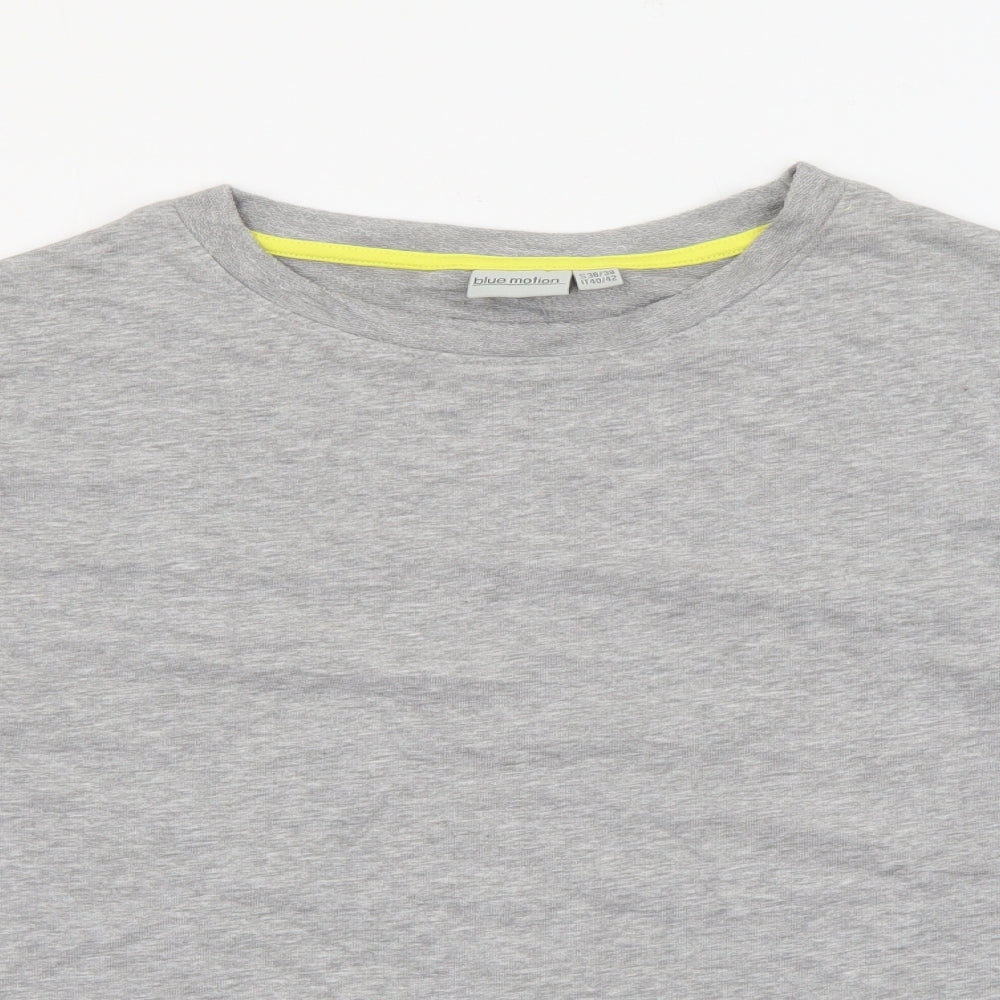Blue Motion Womens Grey Crew Neck  Cotton Pullover Jumper Size 8