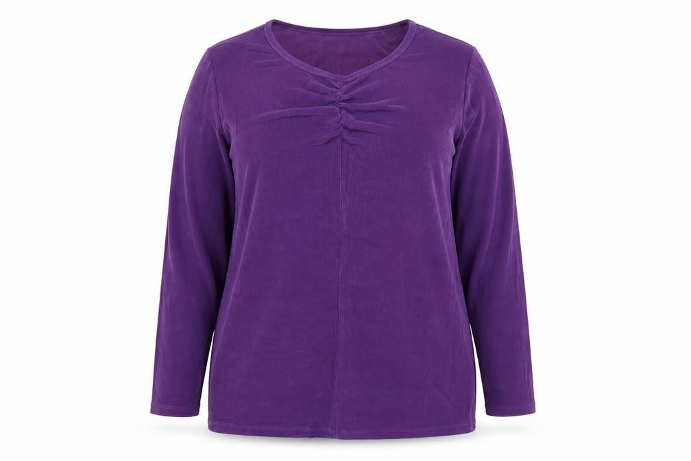 d&co Womens Purple Crew Neck  Acetate Pullover Jumper Size 2XL