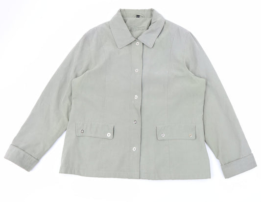 Finesse Womens Green   Jacket  Size 18  Snap