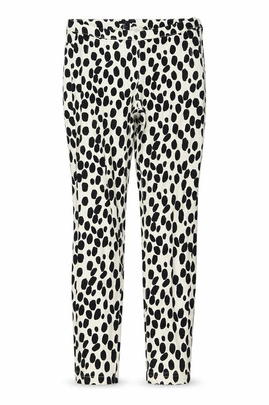 H&M Womens Ivory Polka Dot Cotton Skinny Jeans Size 8 L29 in Regular Zip