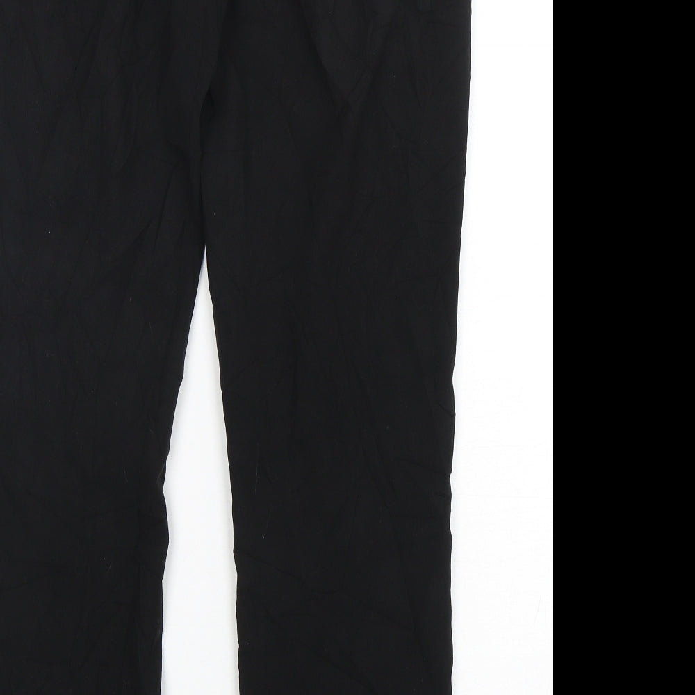 Turtex Womens Black  Polyester Trousers  Size 32 in L30 in Regular Hook & Eye