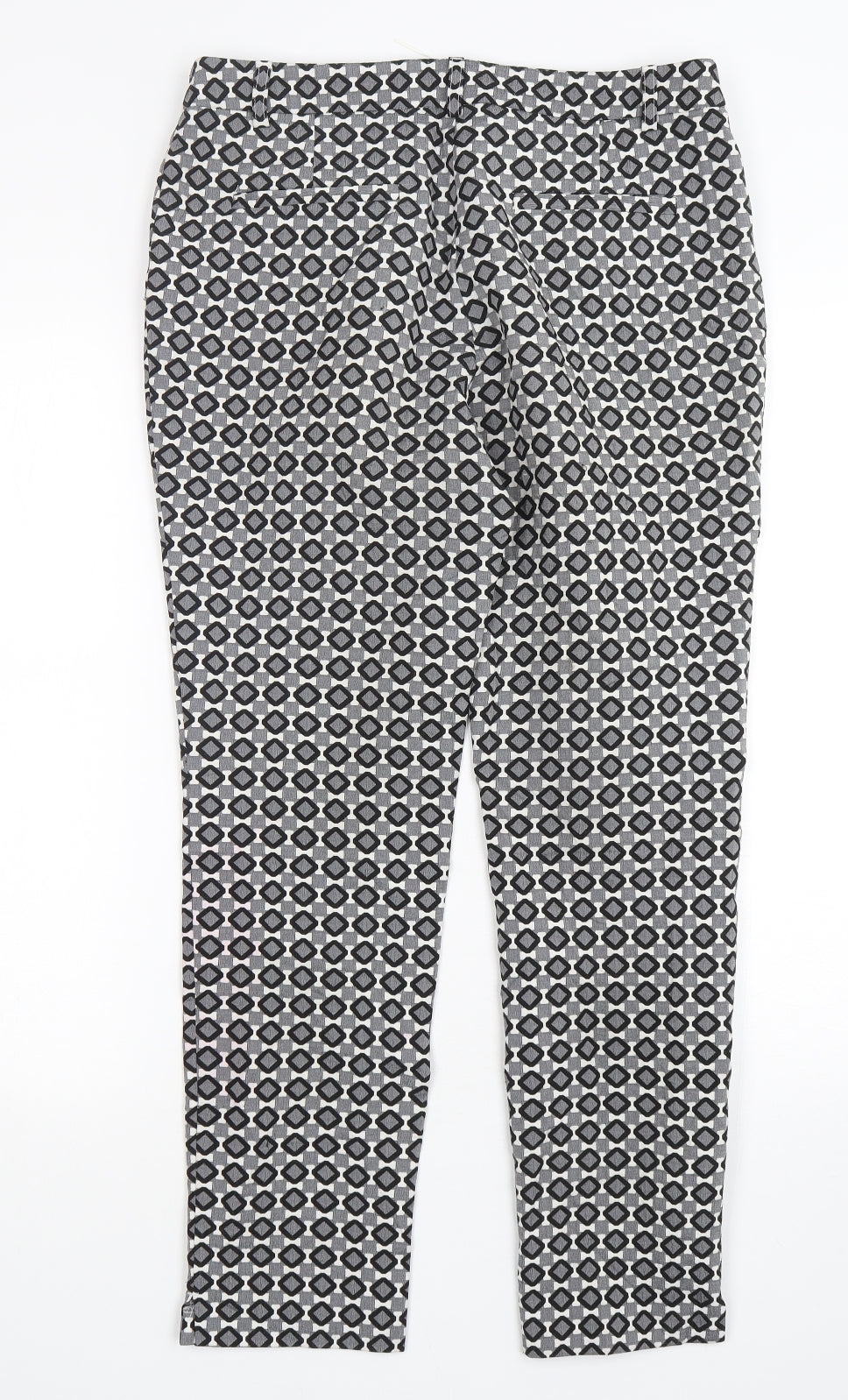 Jake's Womens Multicoloured Geometric Polyester Trousers  Size 8 L29 in Regular
