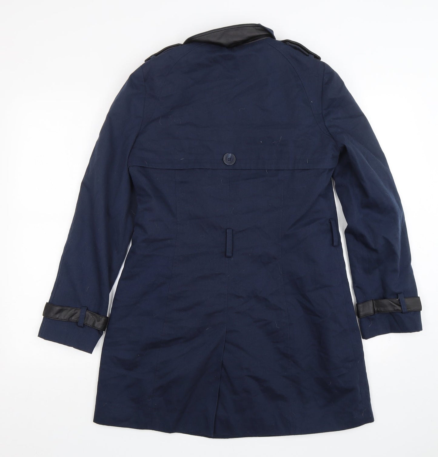 Atmosphere Womens Blue   Overcoat Coat Size 10  Button