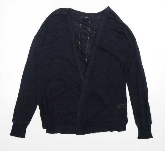 NEXT Womens Blue V-Neck  Acrylic Cardigan Jumper Size 10