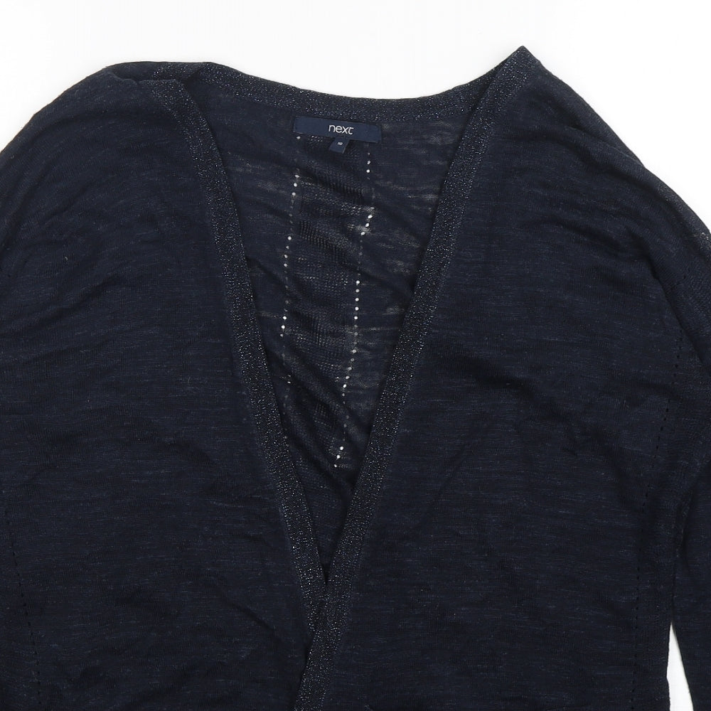 NEXT Womens Blue V-Neck  Acrylic Cardigan Jumper Size 10