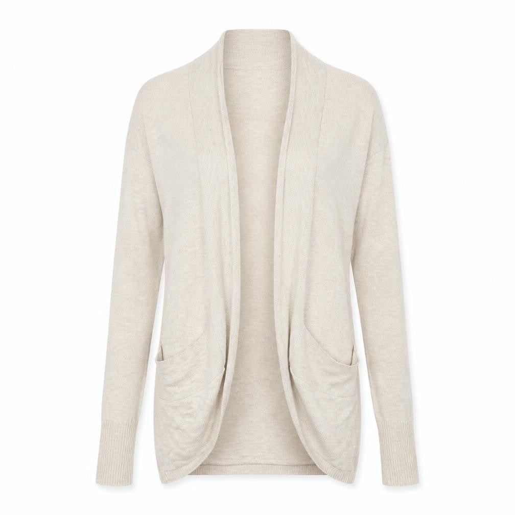 George Womens Beige V-Neck  Polyester Cardigan Jumper Size 8