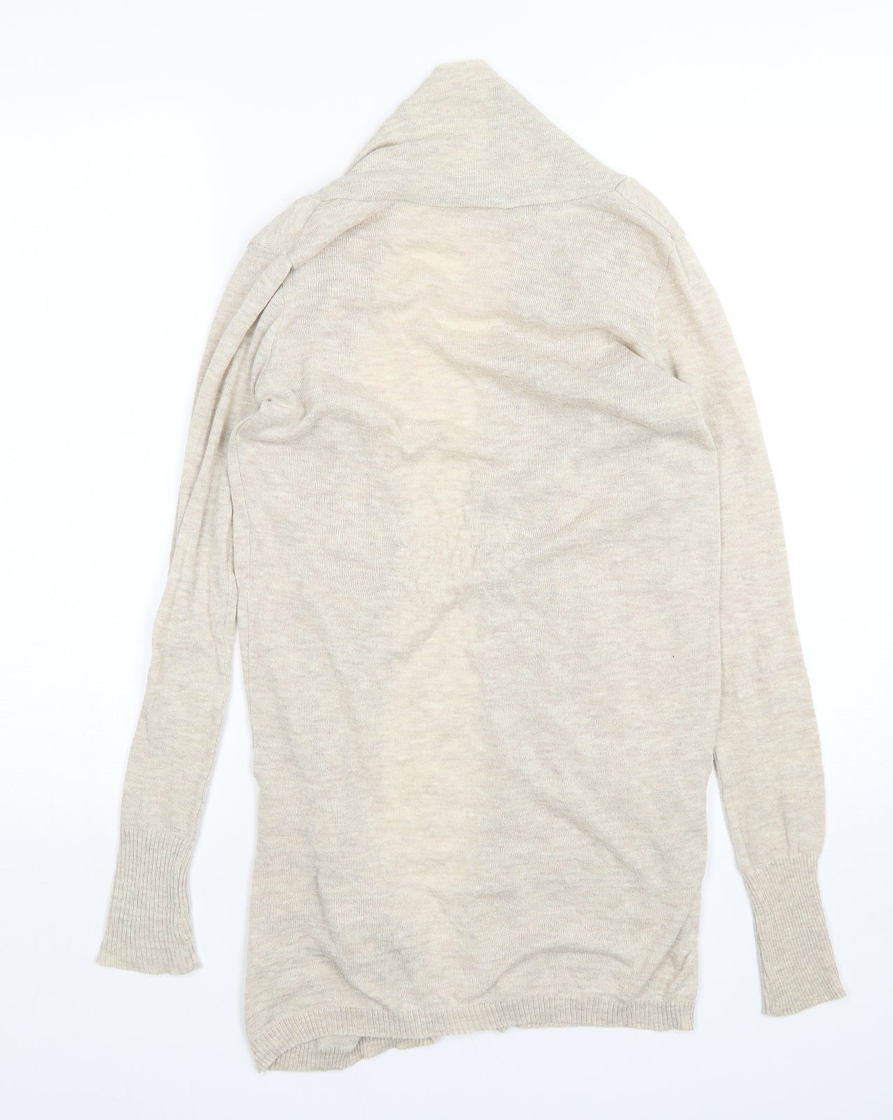 George Womens Beige V-Neck  Polyester Cardigan Jumper Size 8
