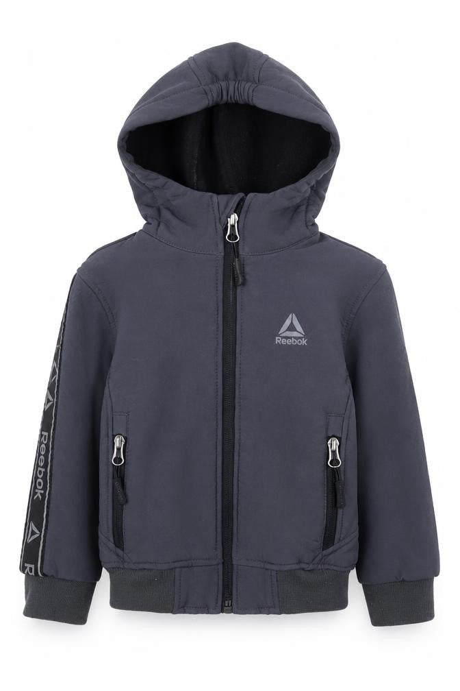 Reebok Boys Grey  Polyester Full Zip Hoodie Size 2 Years  Zip