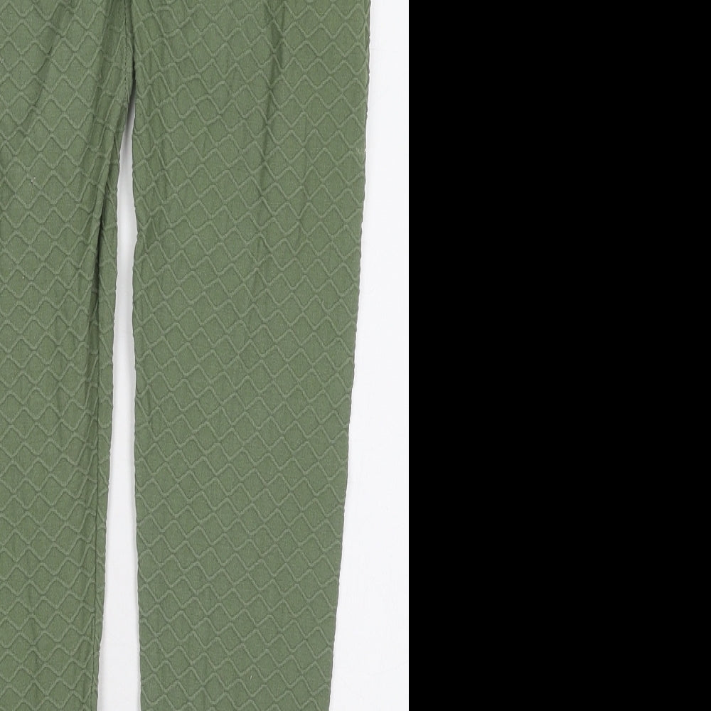 Preworn Womens Green  Nylon Carrot Leggings Size 28 in L25 in