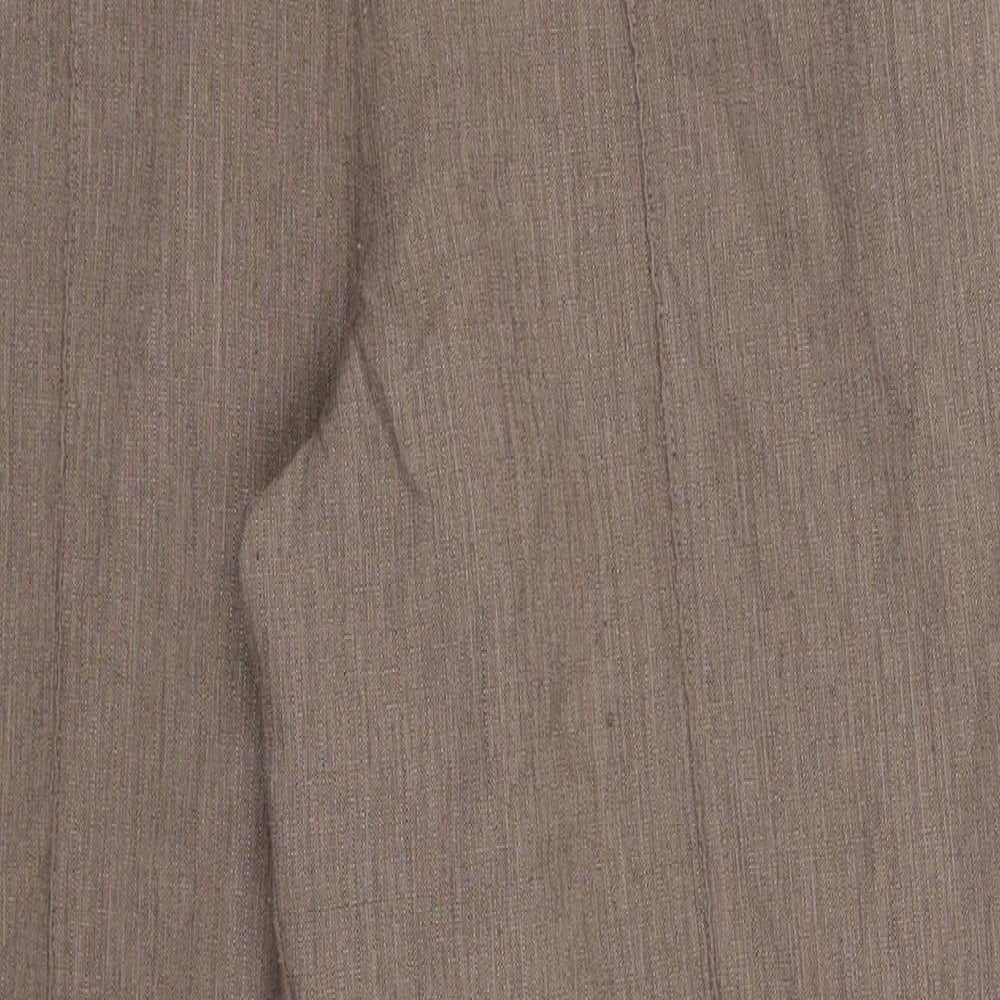 Marks and Spencer Womens Brown  Polyester Trousers  Size 12 L26 in Regular