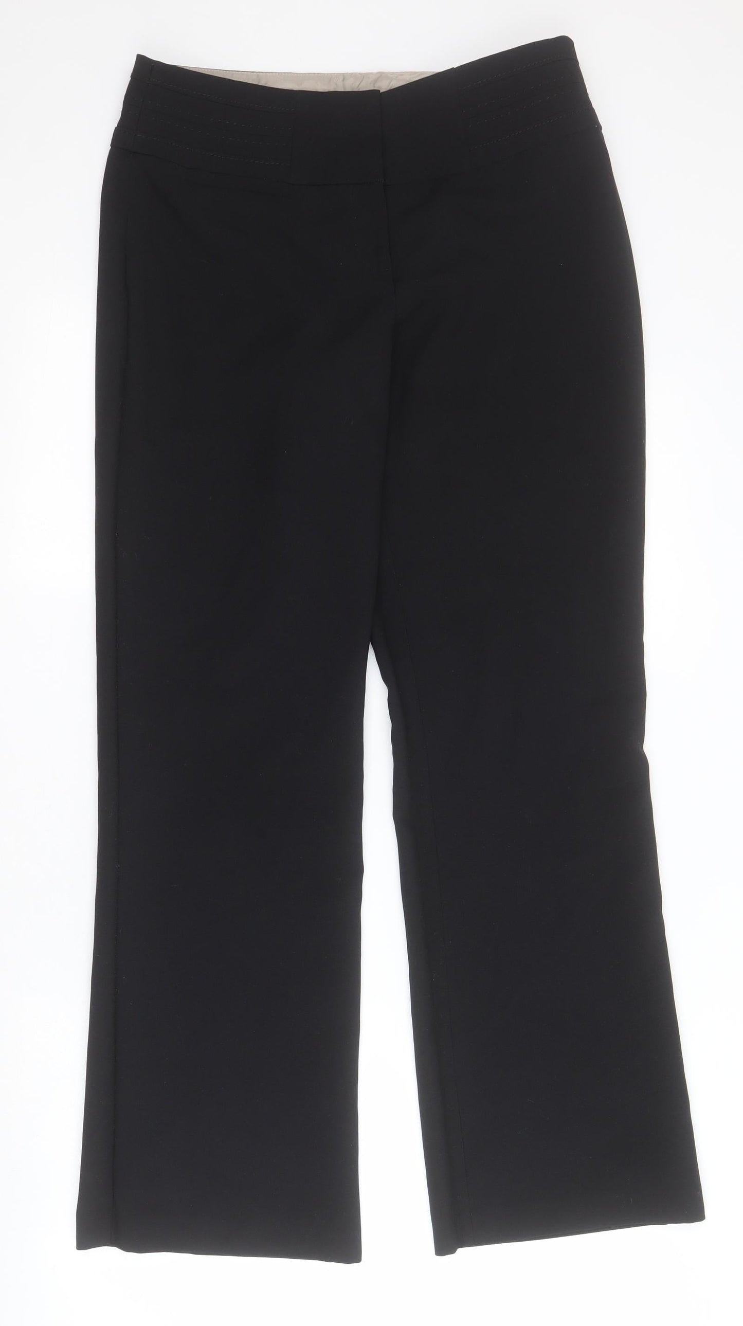 Evie Womens Black  Polyester Carrot Trousers Size 8 L31 in Regular Zip