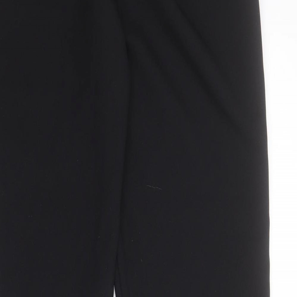 Evie Womens Black  Polyester Carrot Trousers Size 8 L31 in Regular Zip
