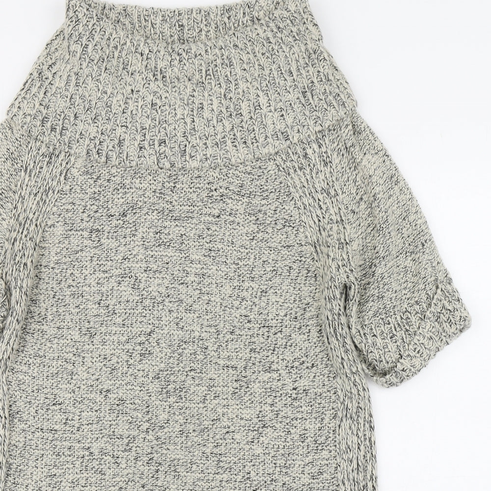 New Look Womens Beige Roll Neck  Acrylic Pullover Jumper Size M