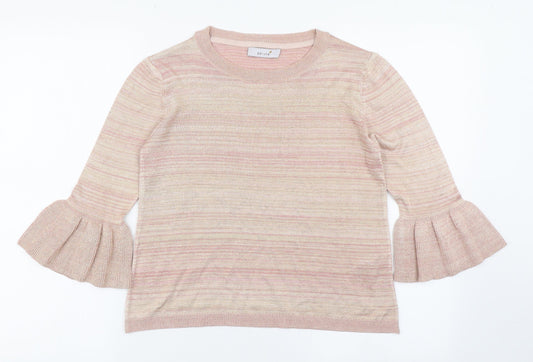 Per Una Womens Pink Boat Neck  Polyester Pullover Jumper Size 8